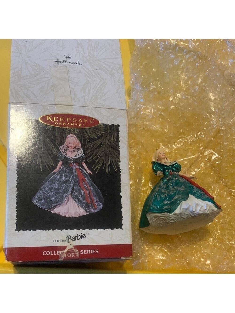 Vintage 1995 Hallmark Holiday Barbie Ornament NIB
